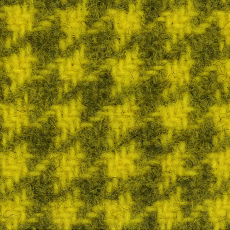 Wool Fat Quarter - Canary Houndstooth