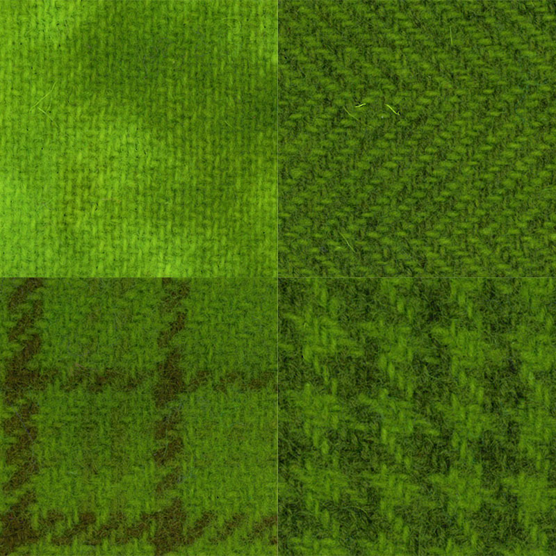Wool Fat Quarter Bundle - Safety Green