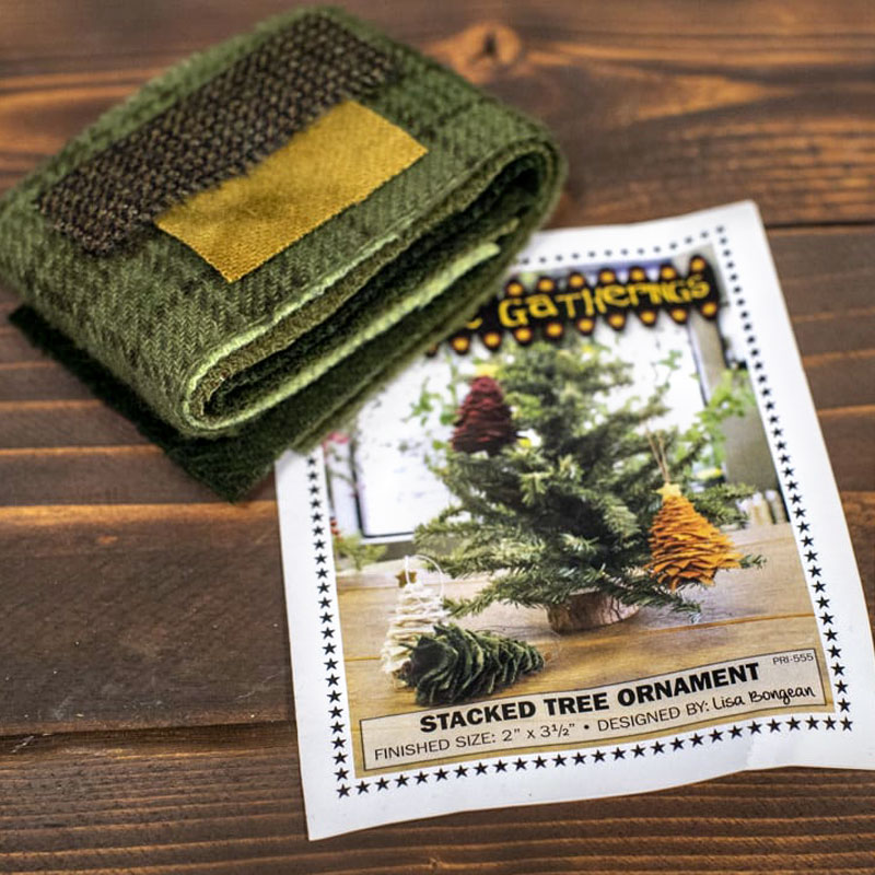 Stacked Tree Ornament - Christmas Wool Kit