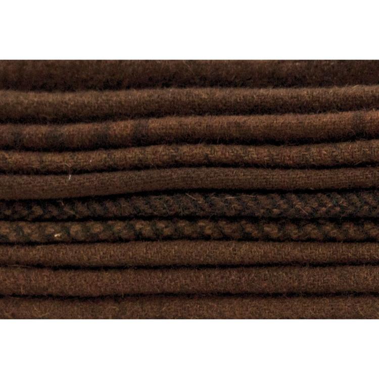 Wool 5" Charm Pack - Chocolate
