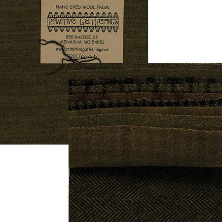 Primitive Gatherings Wool 5" Charm Pack Sage