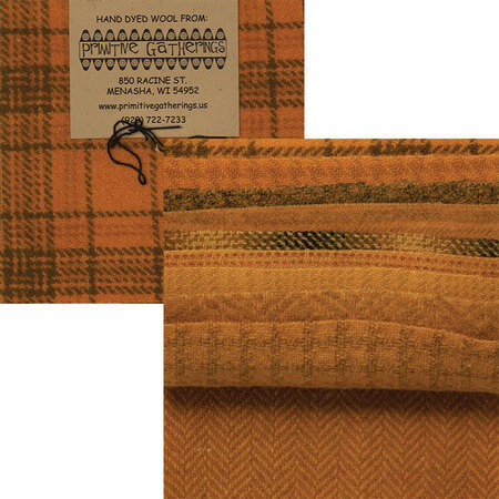 Primitive Gatherings Wool 5" Charm Pack Squash