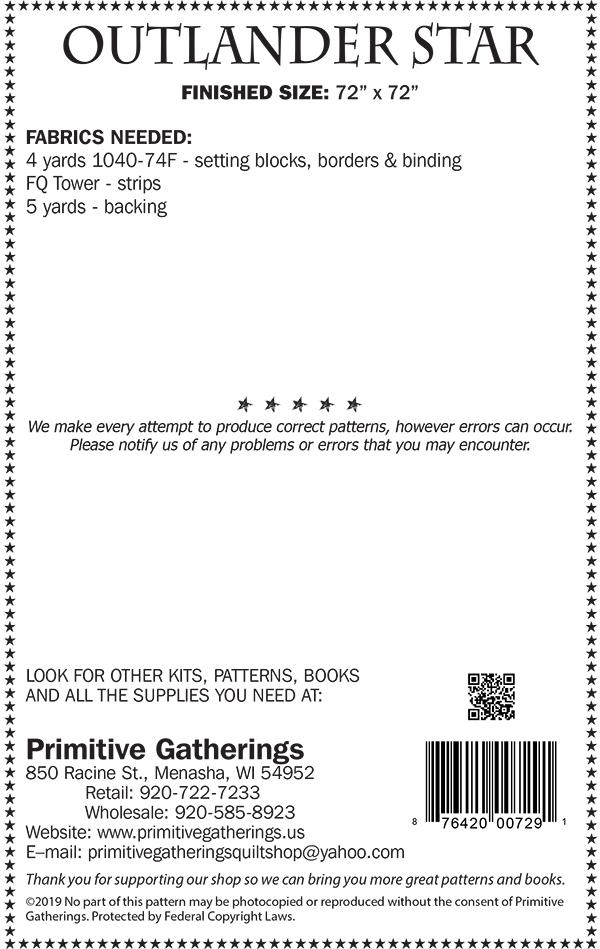 Outlander Star - Quilt Pattern