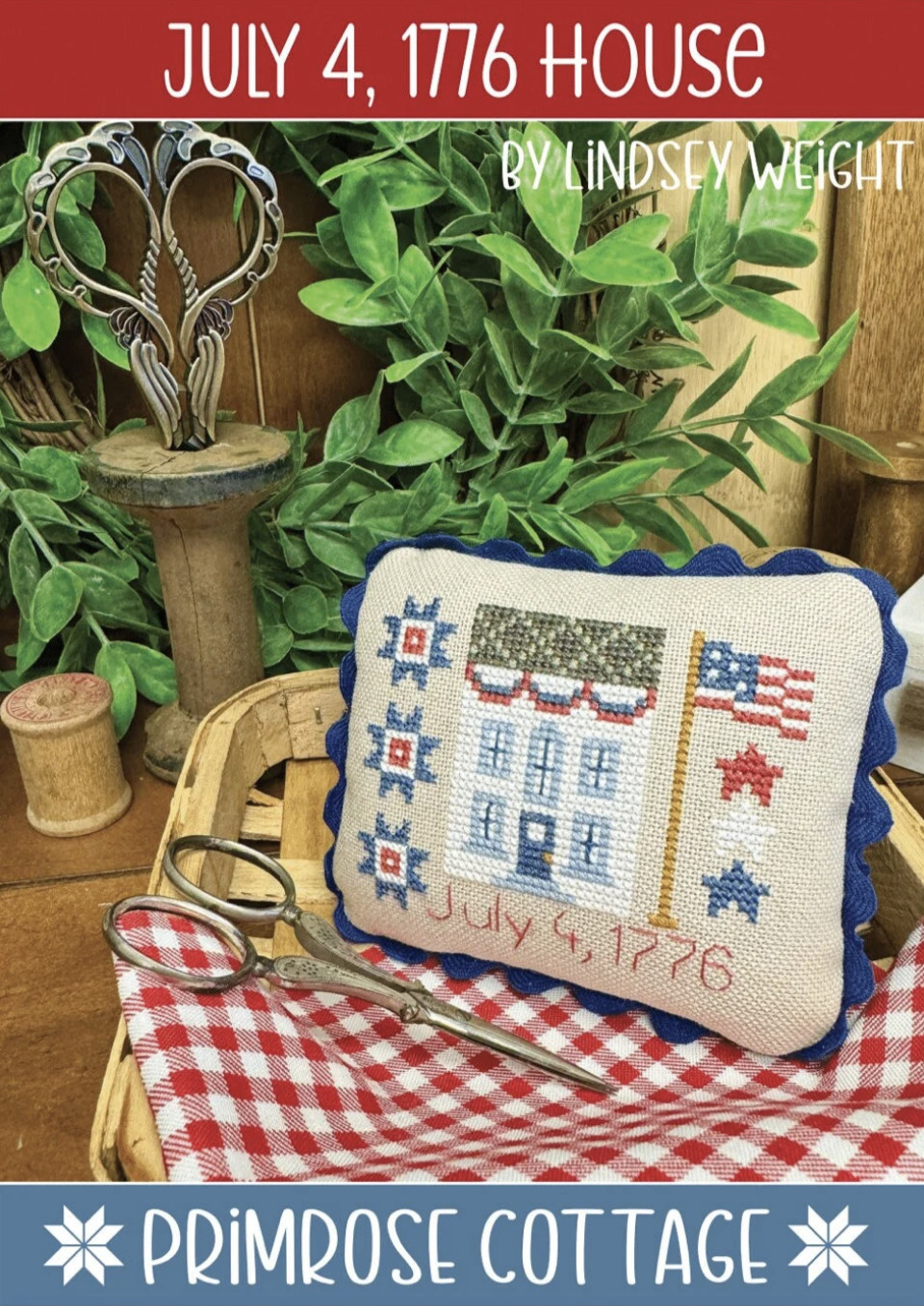 July 4, 1776 House - Cross Stitch Pattern