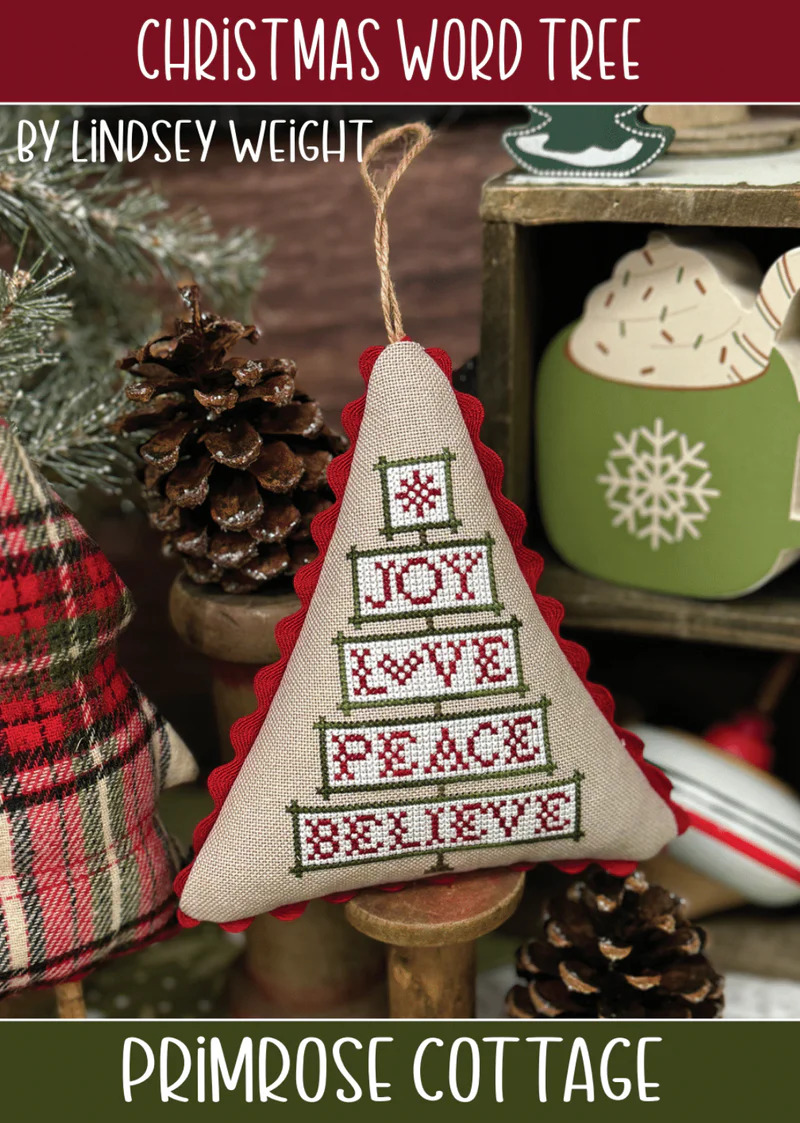 Christmas Word Tree - Cross Stitch Pattern