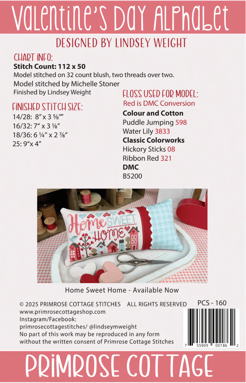 Valentine's Day Alphabet - Cross Stitch Pattern