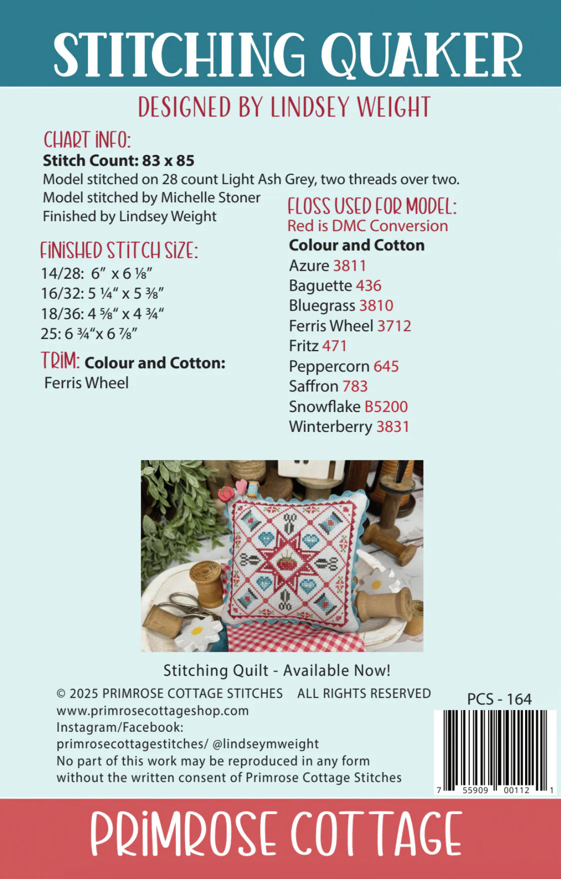 Stitching Quaker - Cross Stitch Pattern