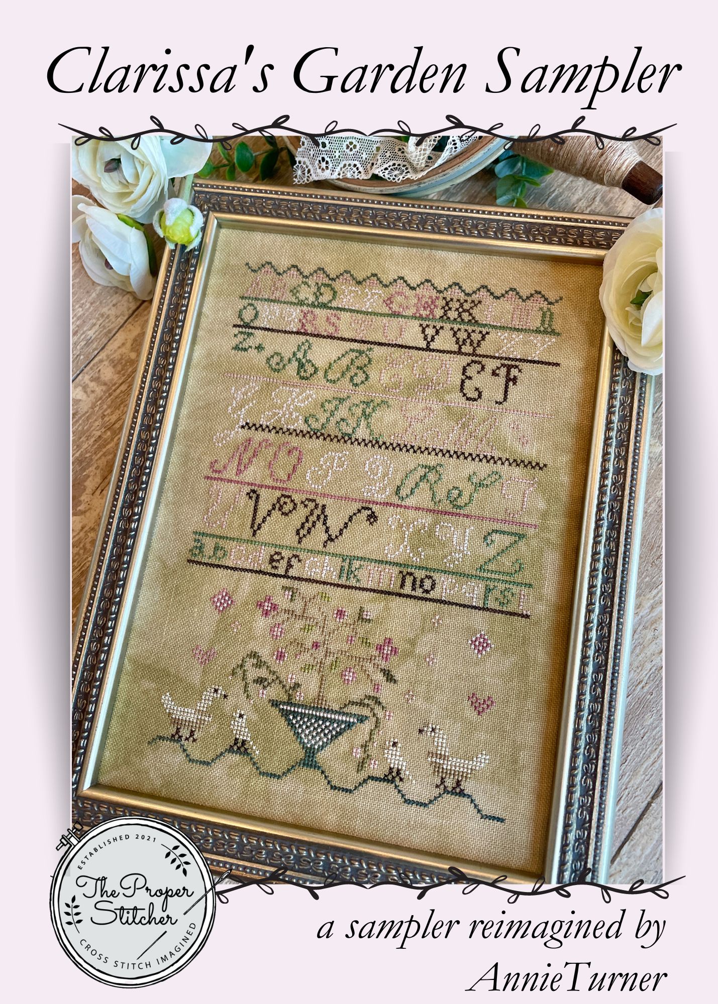 Clarissa's Garden Sampler - Cross Stitch Pattern