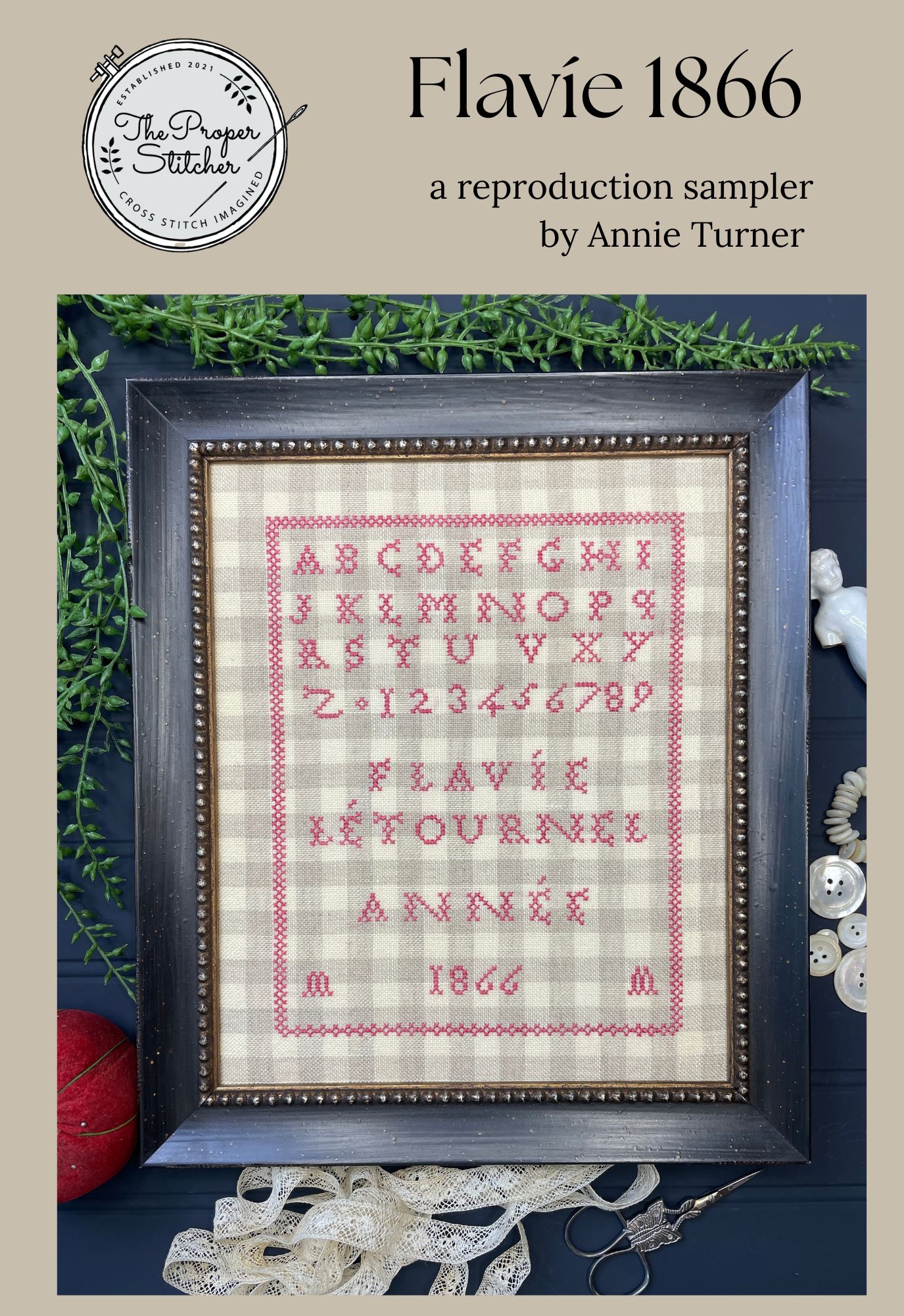 Flavie 1866 - Cross Stitch Pattern
