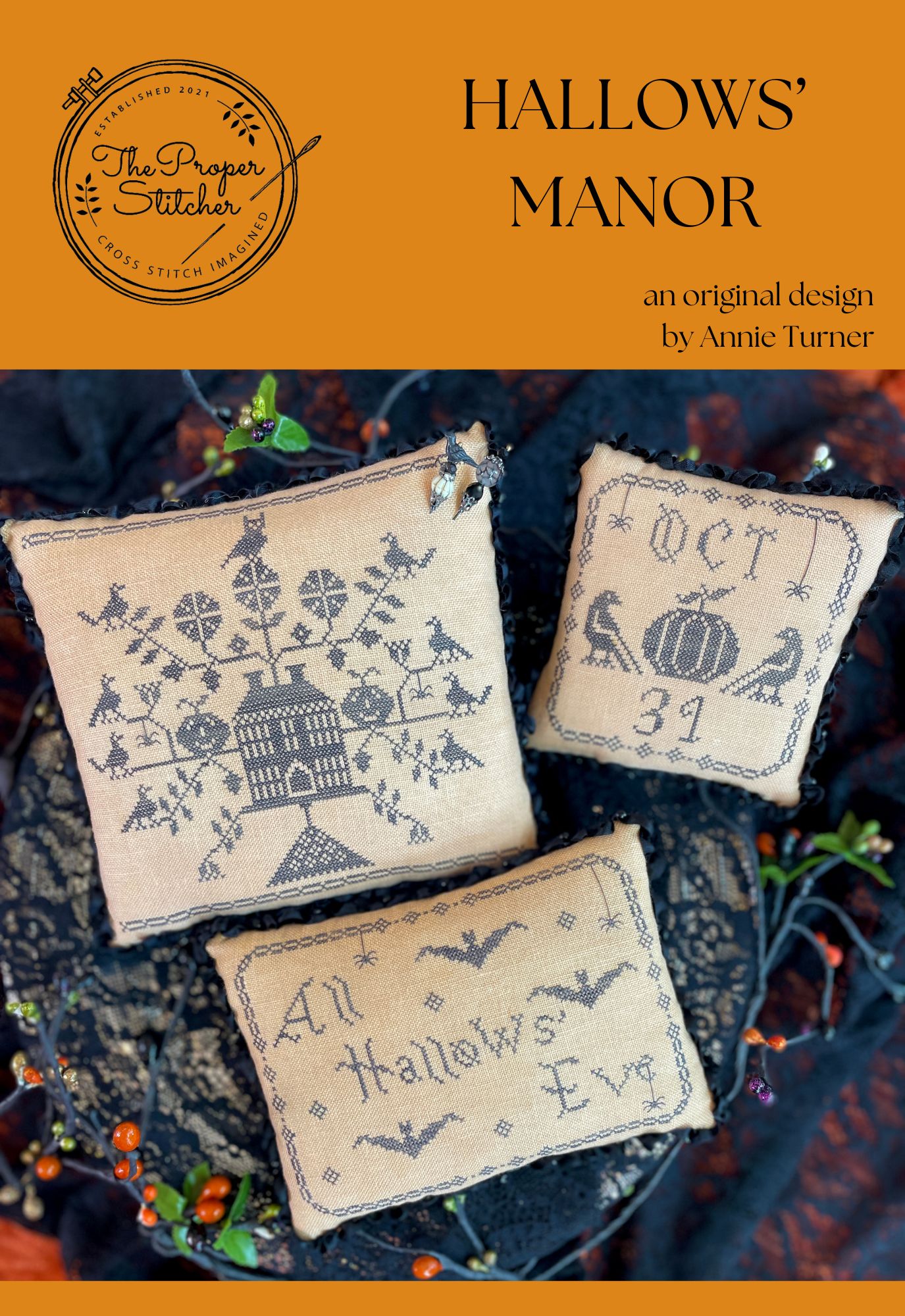 Hallows' Manor - Halloween Cross Stitch Pattern