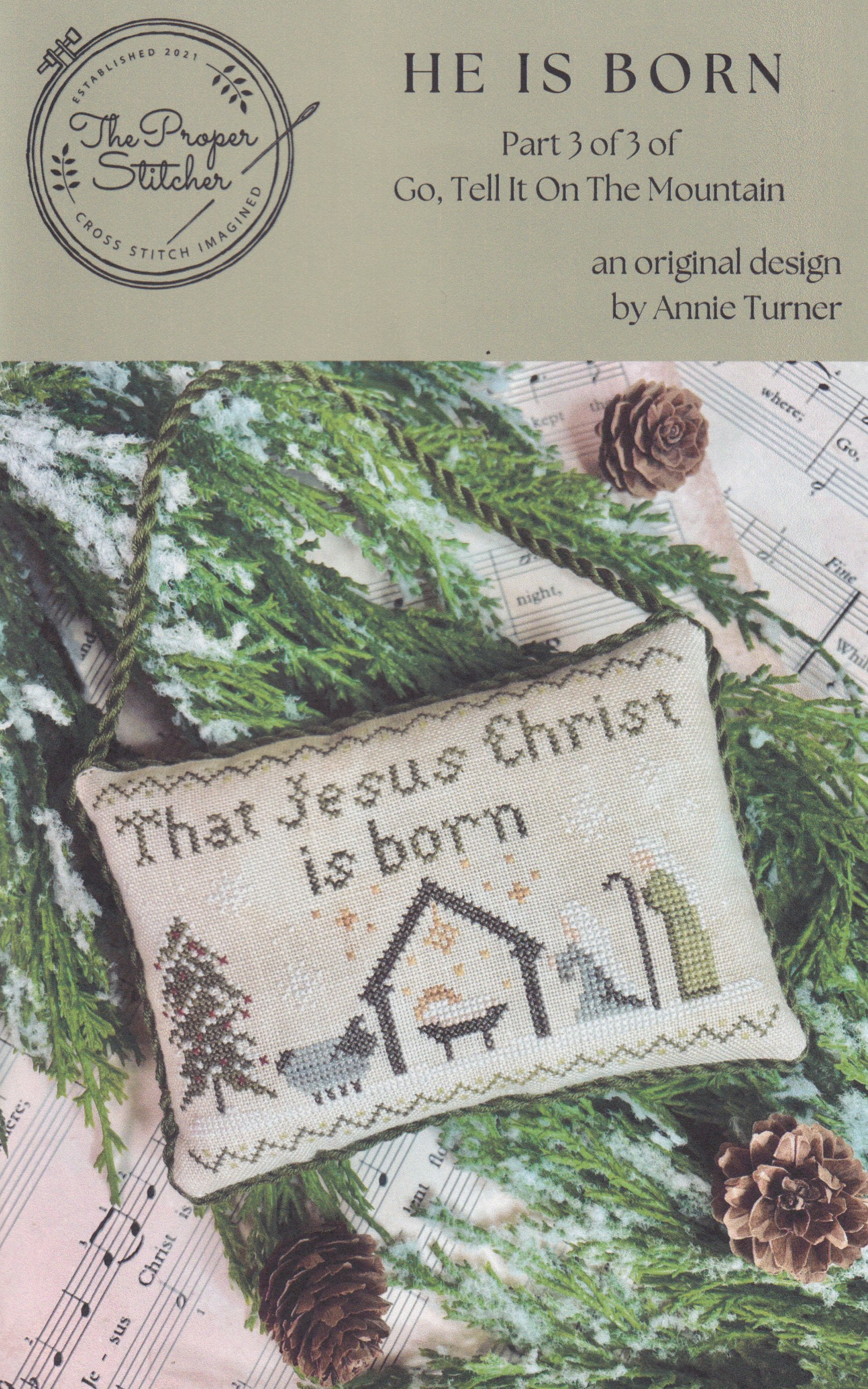 He Is Born - Christmas Cross Stitch Pattern
