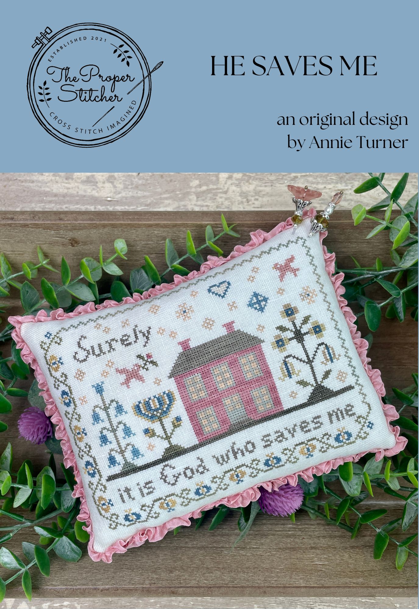 He Saves Me - Christian Cross Stitch Pattern