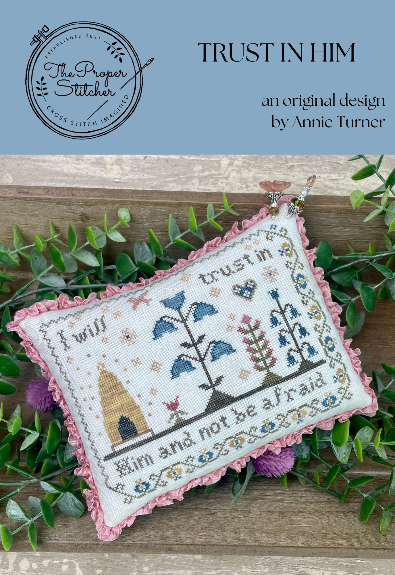 Trust In Him - Christian Cross Stitch Pattern
