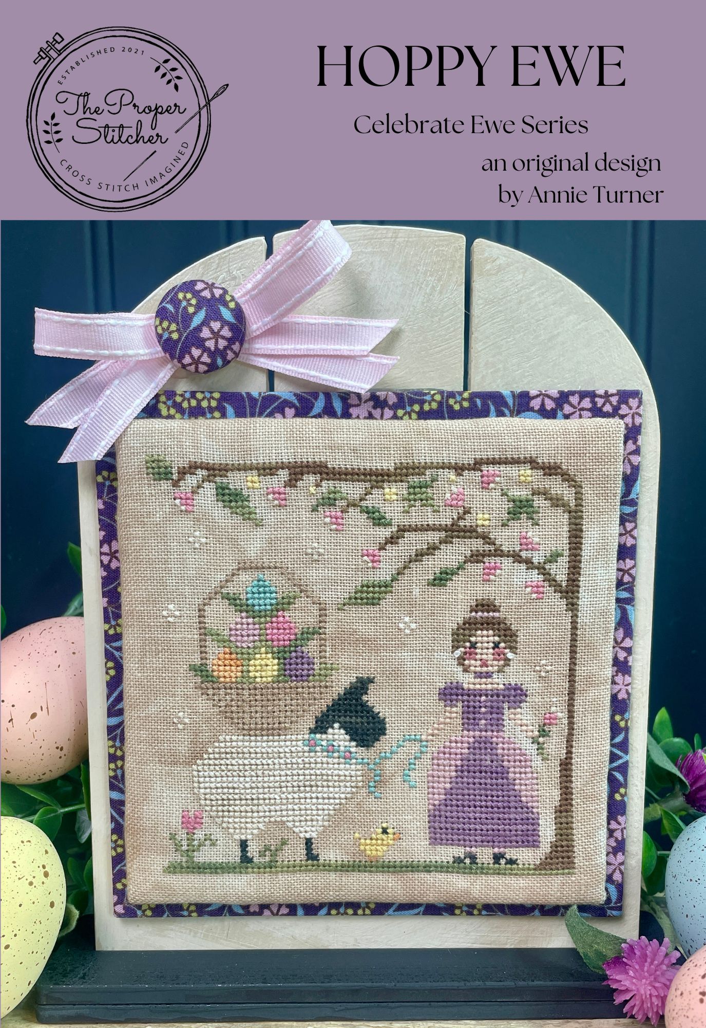 Hoppy Ewe - Easter Cross Stitch Pattern