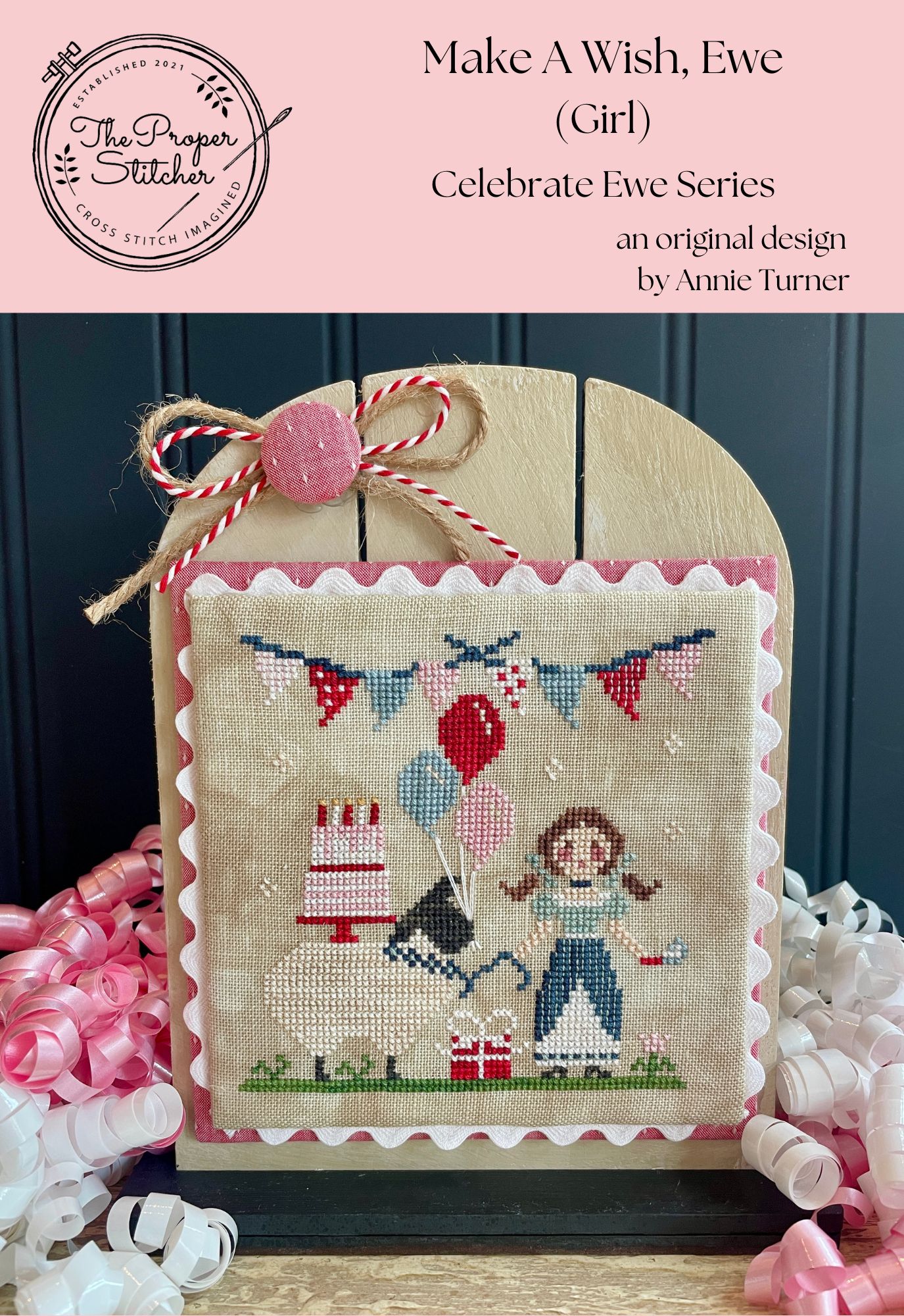 Make A Wish, Ewe  (Girl) - Cross Stitch Pattern