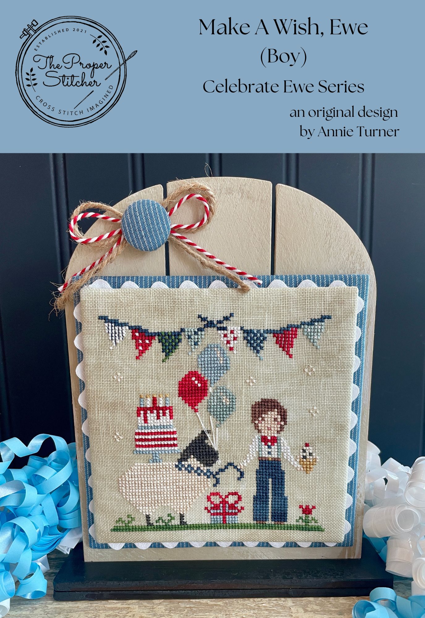 Make A Wish, Ewe  (Boy) - Cross Stitch Pattern
