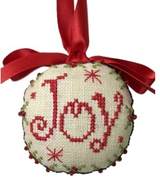 Christmas Joy Pinball Kit - Cross Stitch Kit, zoomed in. Select this picture to zoom back out.