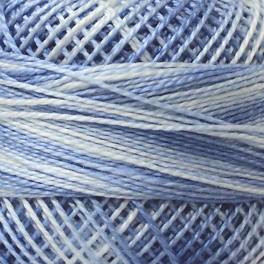 Finca Perle Floss Size 8 Variegated Delft Blue 9630