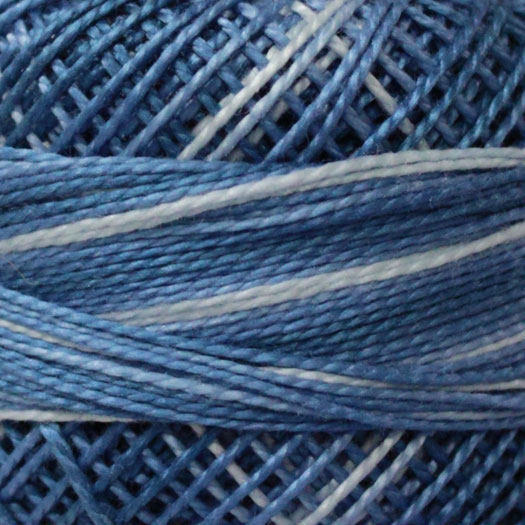Finca Perle Floss Size 8 Variegated Antique Blue 9655