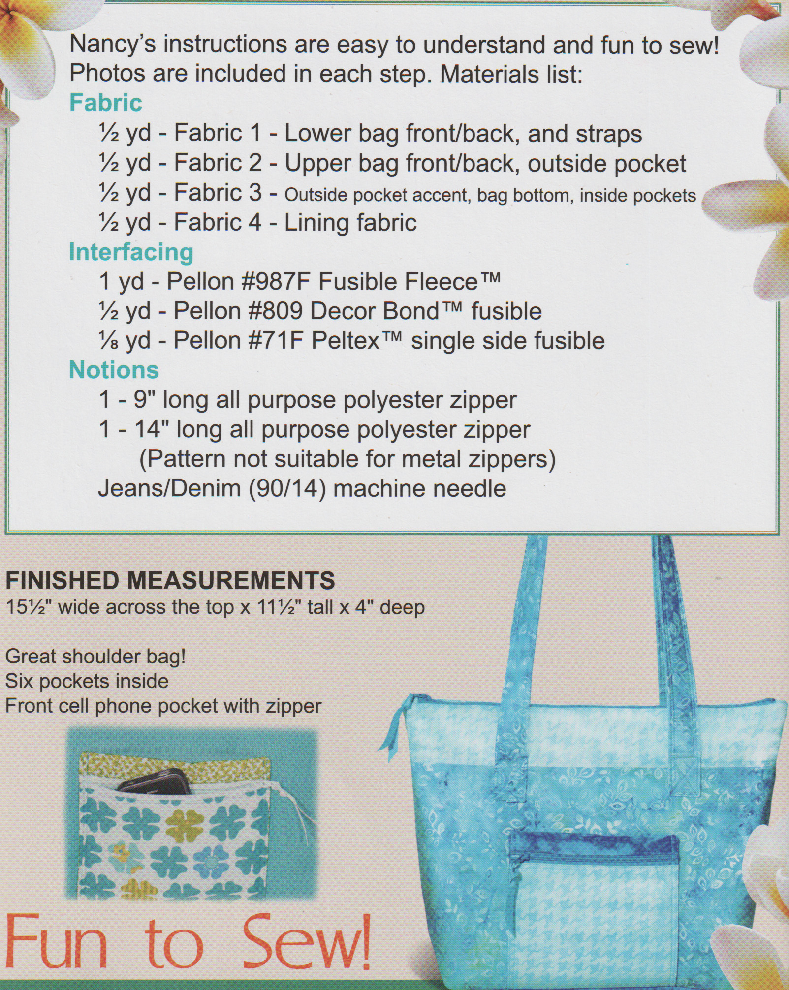 Tahiti Tote - Quilt Pattern