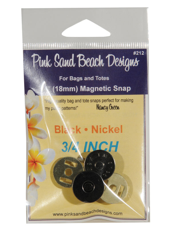 3/4" Magnetic Snap Black