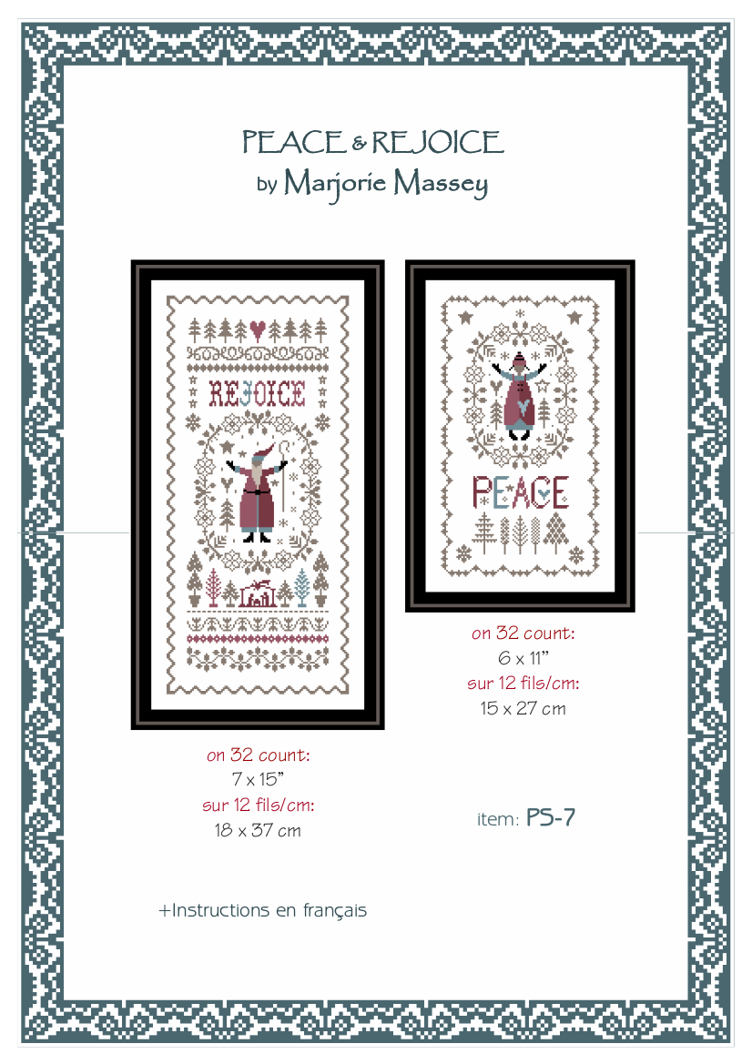 Peace And Rejoice - Christmas Cross Stitch Pattern