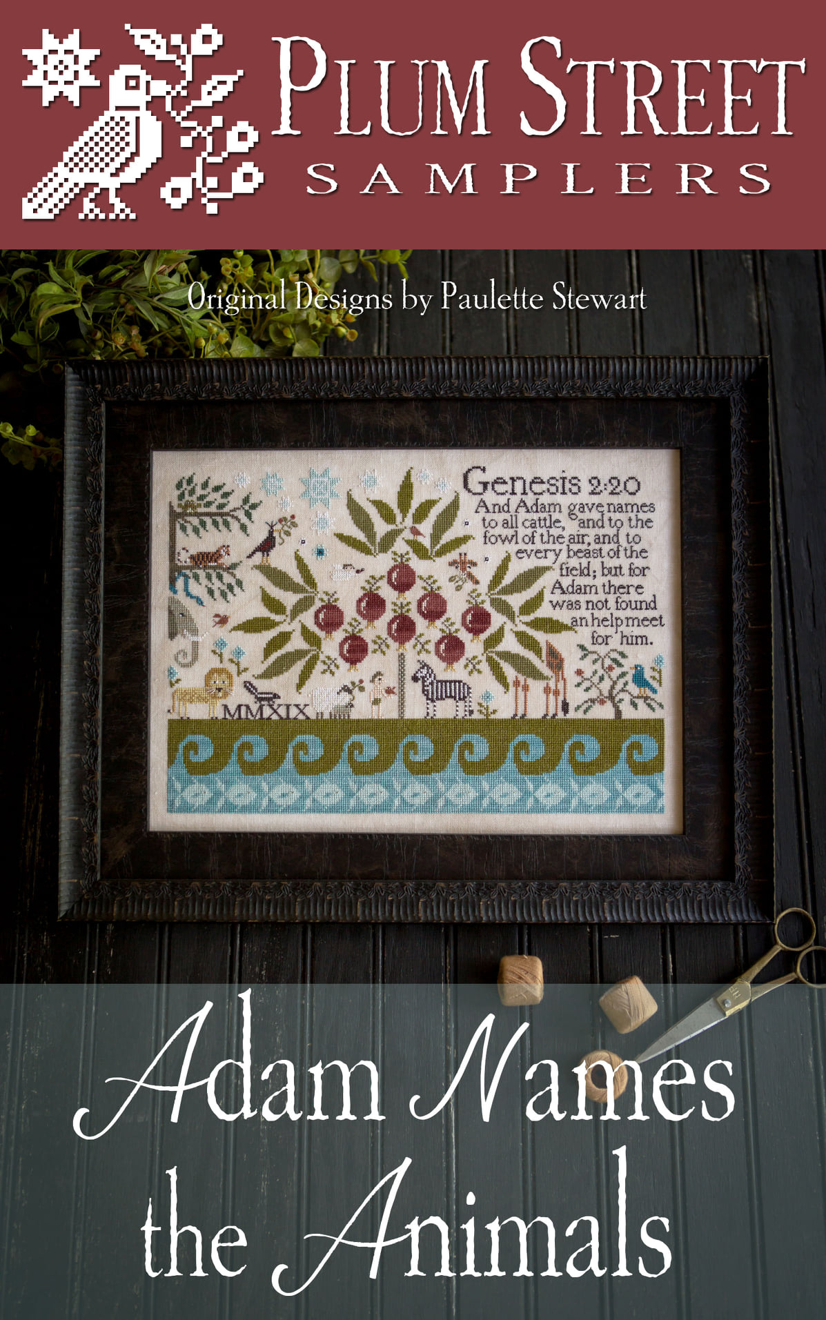 Adam Names the Animals - Christian Cross Stitch Pattern