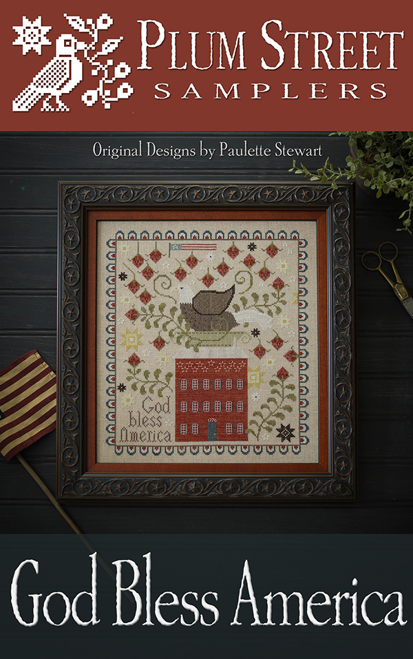 God Bless America - Patriotic Cross Stitch Pattern