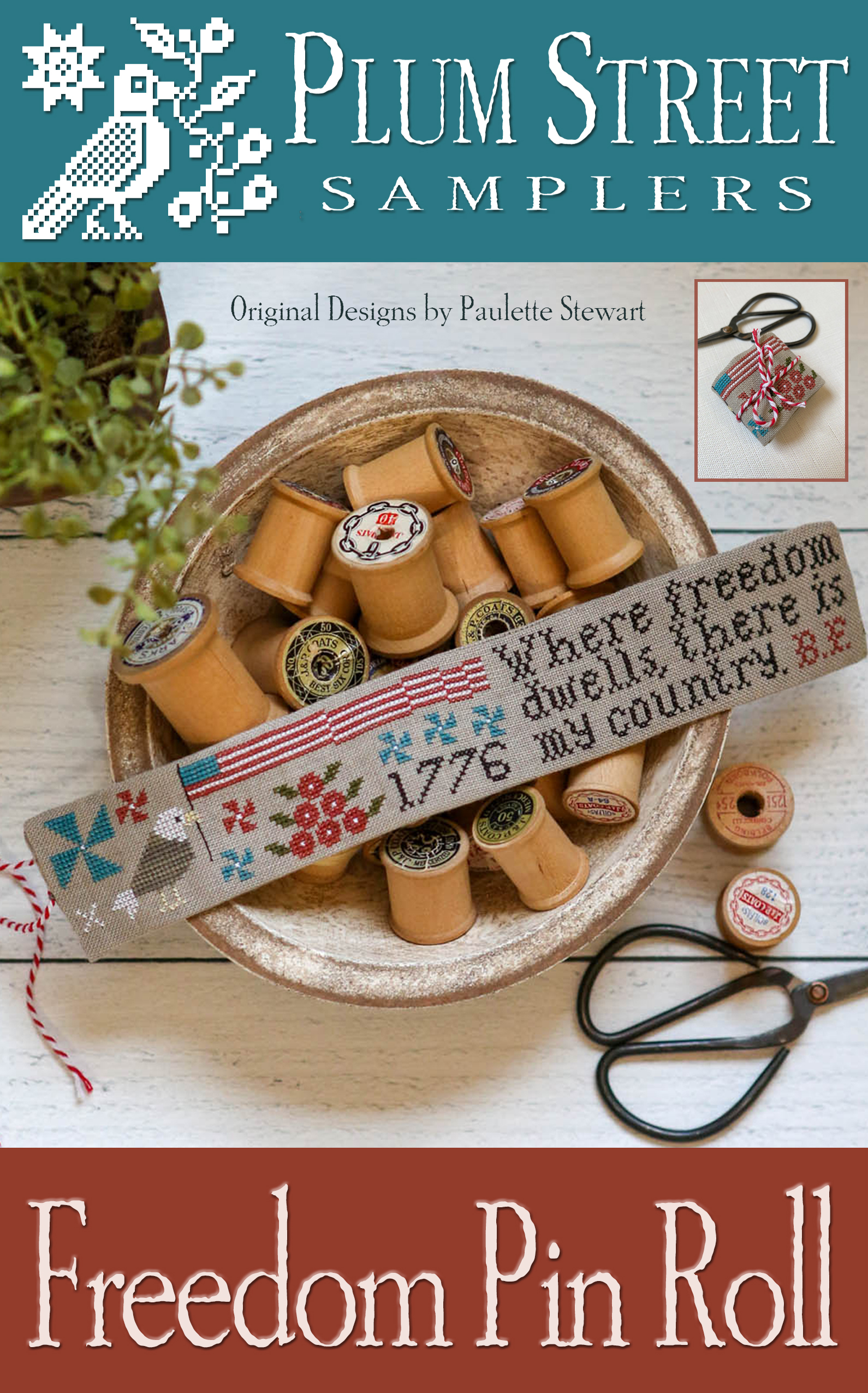 Freedom Pin Roll - Cross Stitch Pattern