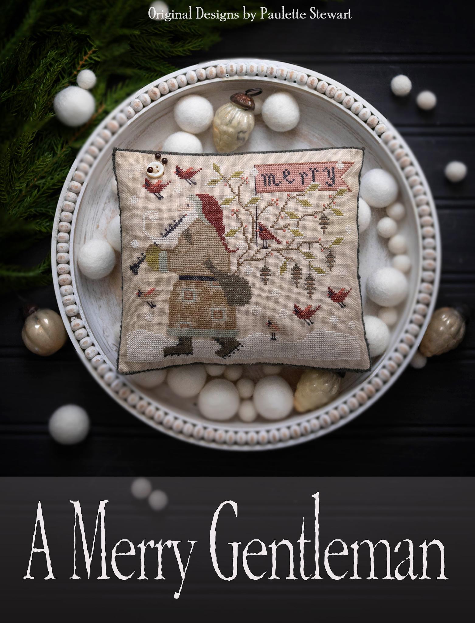 A Merry Gentleman - Christmas Cross Stitch Pattern