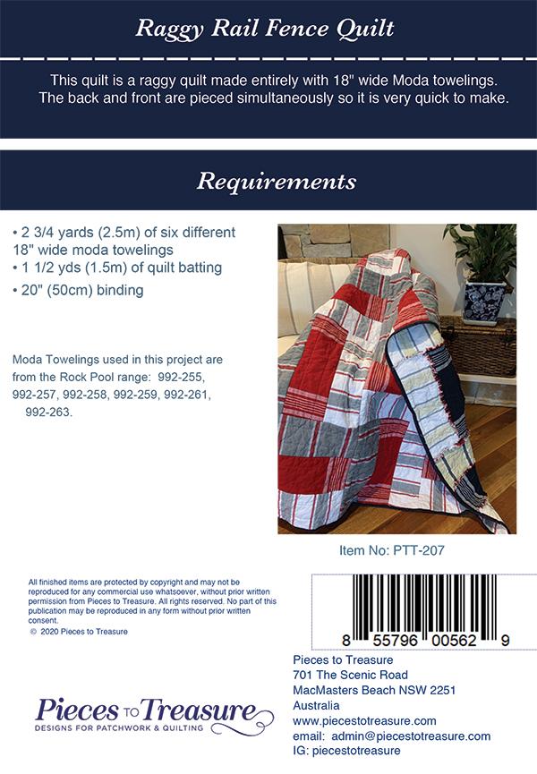Raggy Rail Fence - Quilt Pattern