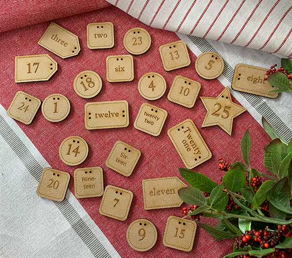 Advent Calendar Button Set 25pcs