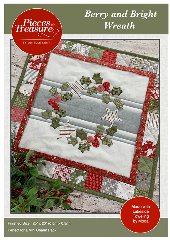 Berry and Bright Wreath - Quilt Pattern