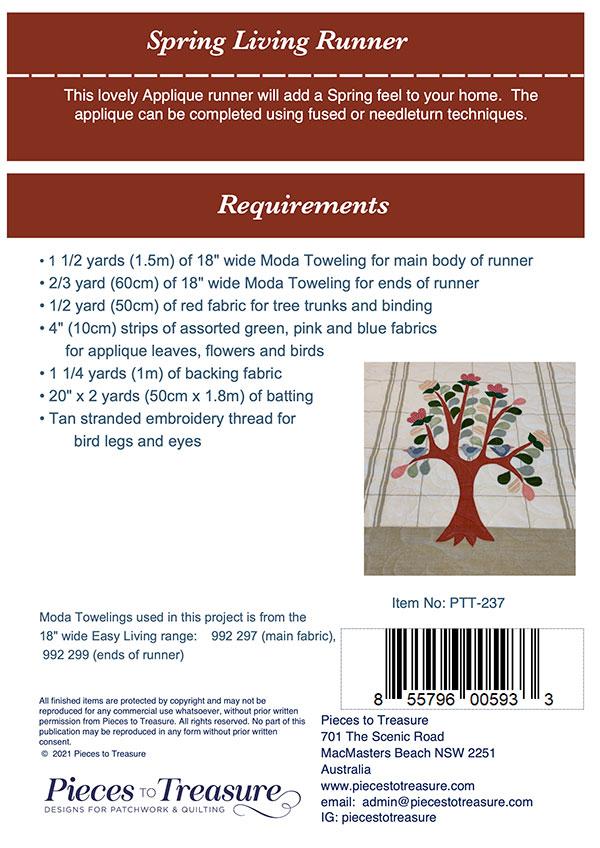 Spring Living Runner - Quilt Pattern