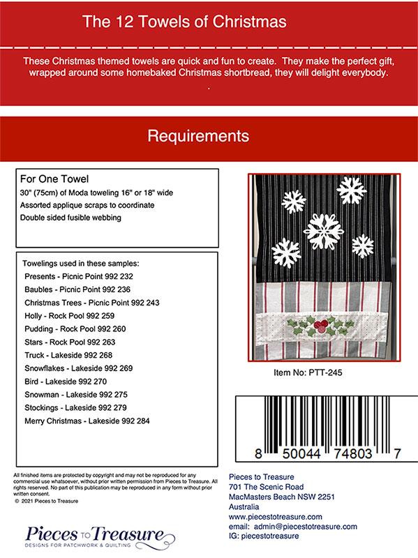 The 12 Towels of Christmas - Quilt Pattern