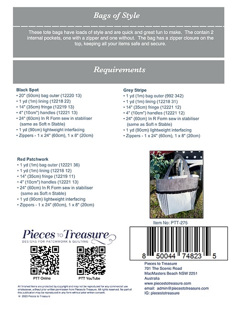 Bags of Style - Sewing Pattern