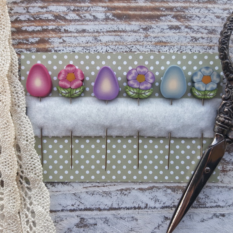 Eggs and Flowers Pins