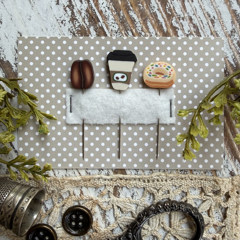 Coffee Pin Set, zoomed in. Select this picture to zoom back out.
