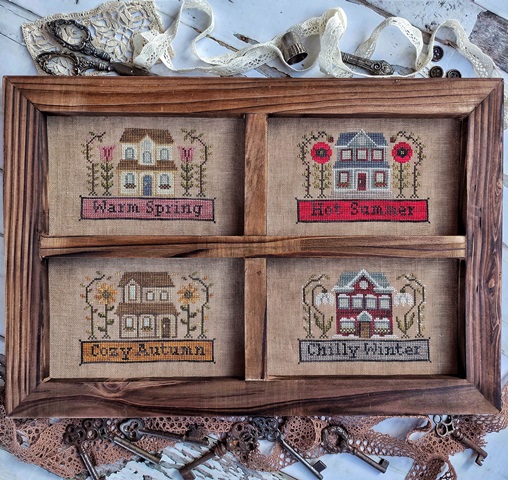 Seasons Houses - 4 Patterns - Cross Stitch Pattern