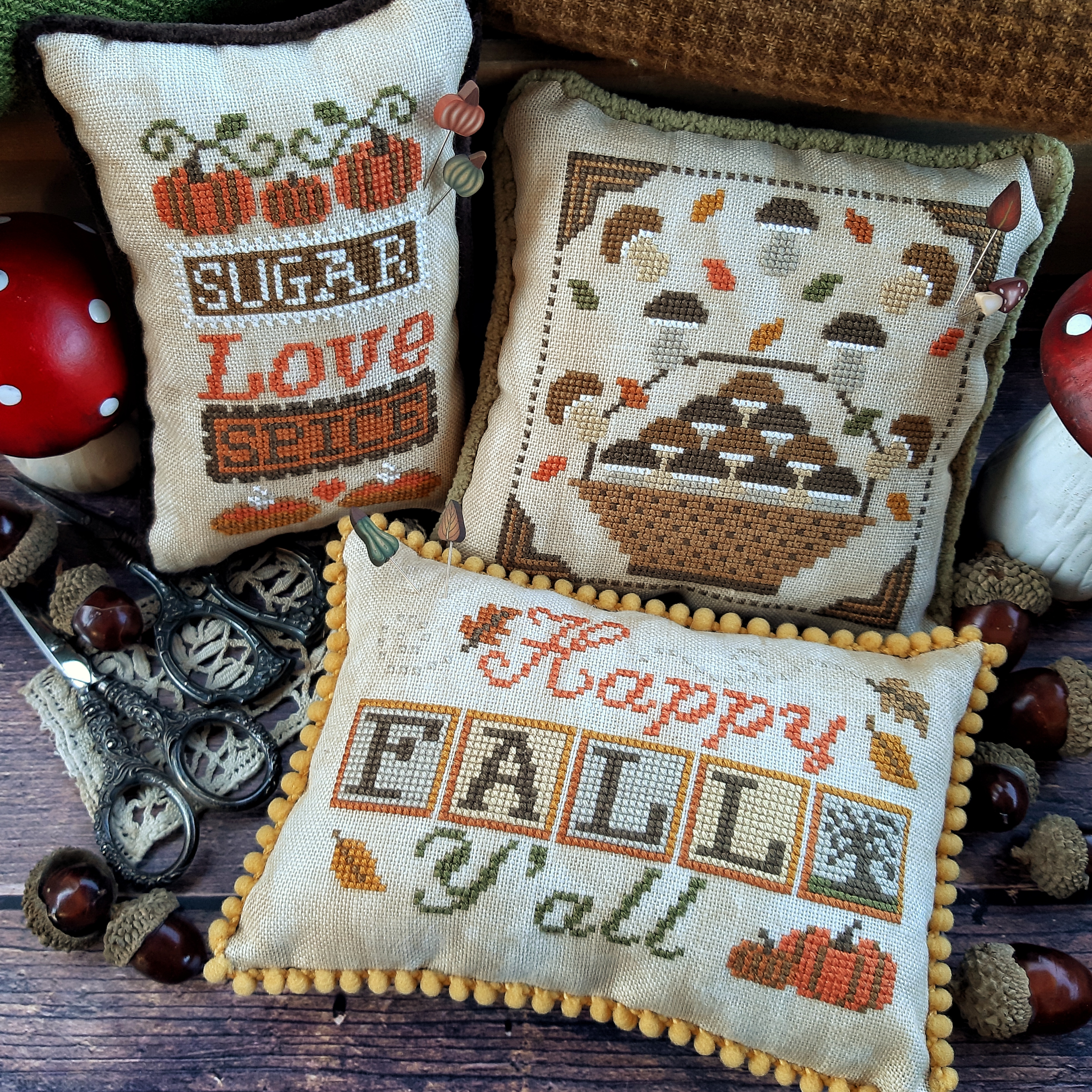 Fall Trio - Cross Stitch Pattern