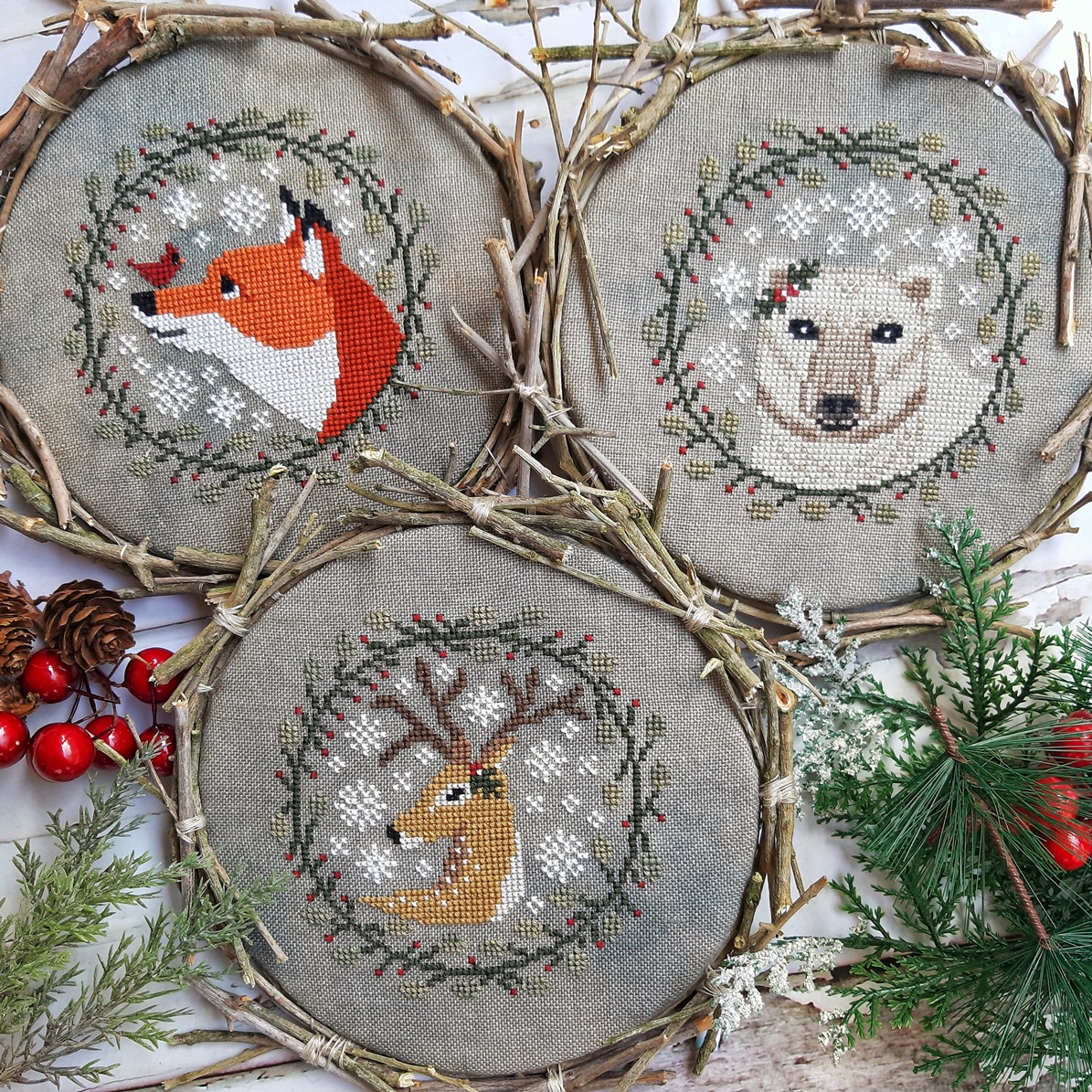 Winter Animals Trio 2024 - Cross Stitch Pattern