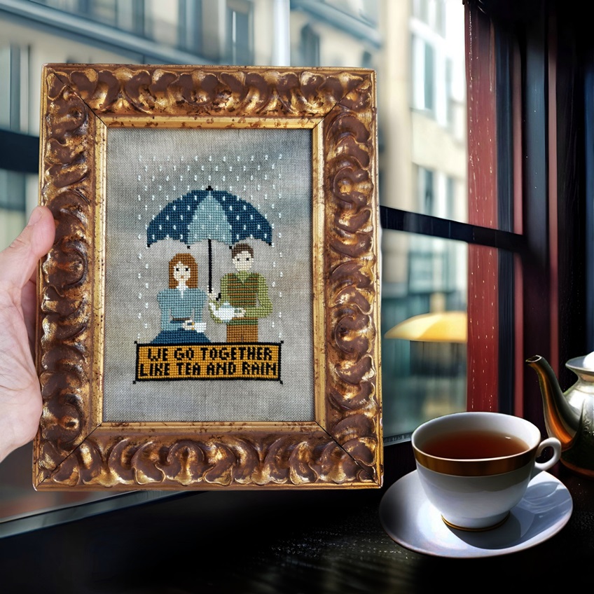 Like Tea And Rain - Cross Stitch Pattern