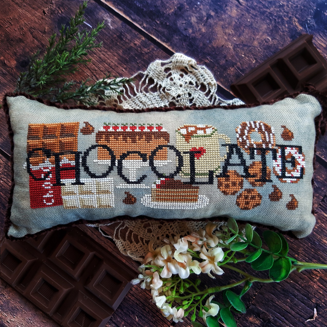 When I Think Of Chocolate - Cross Stitch Pattern