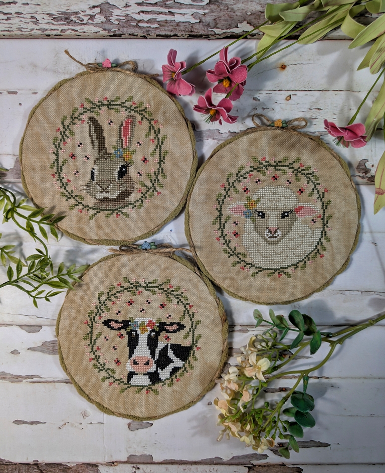 Spring Animals Trio - Cross Stitch Pattern