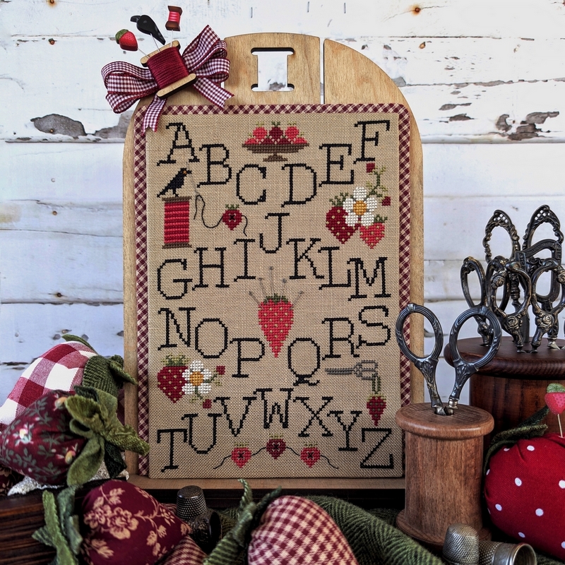 Strawberry Alphabet Sampler - Cross Stitch Pattern