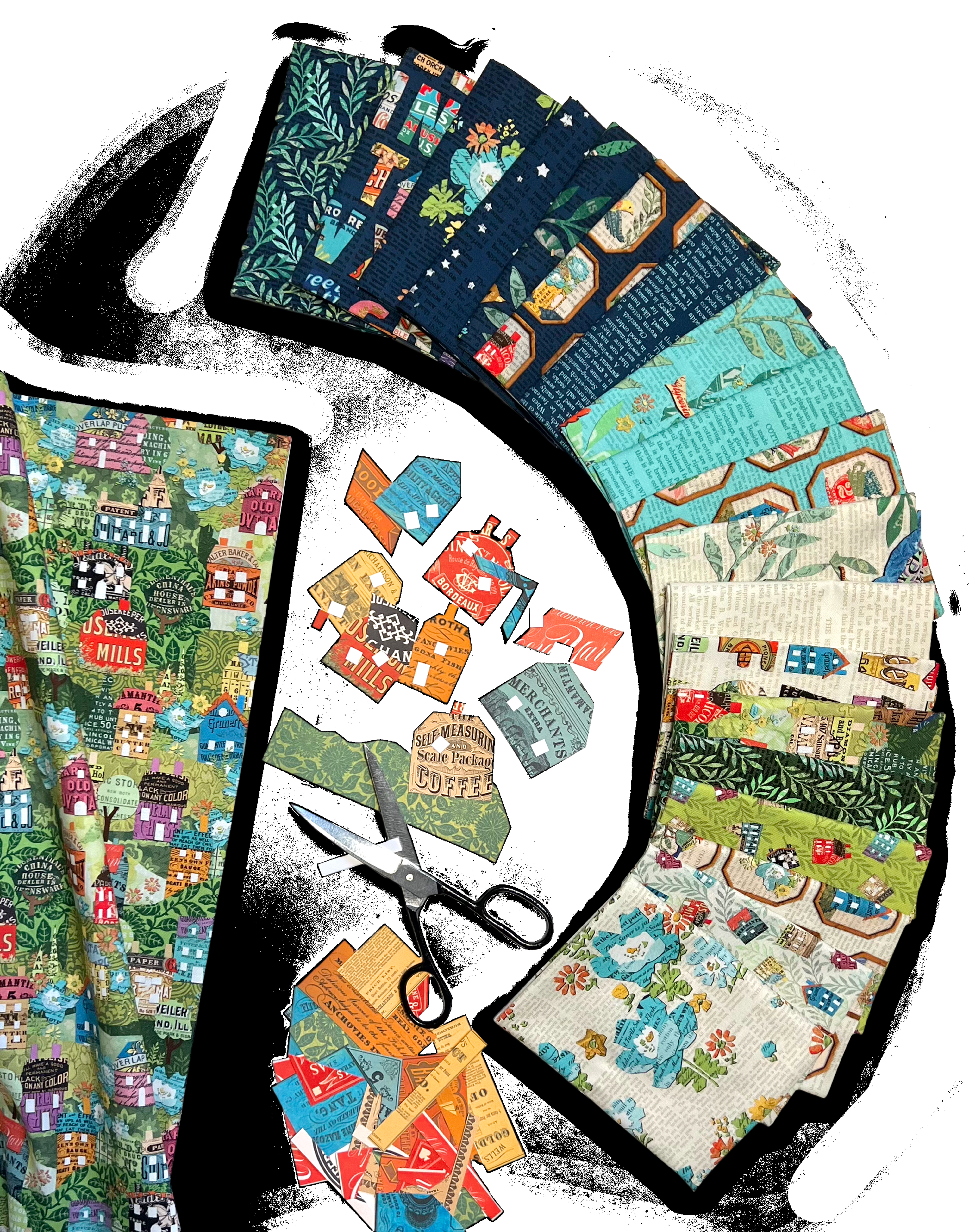 Paper Hamlet Frames Paper - Quilt Fabric
