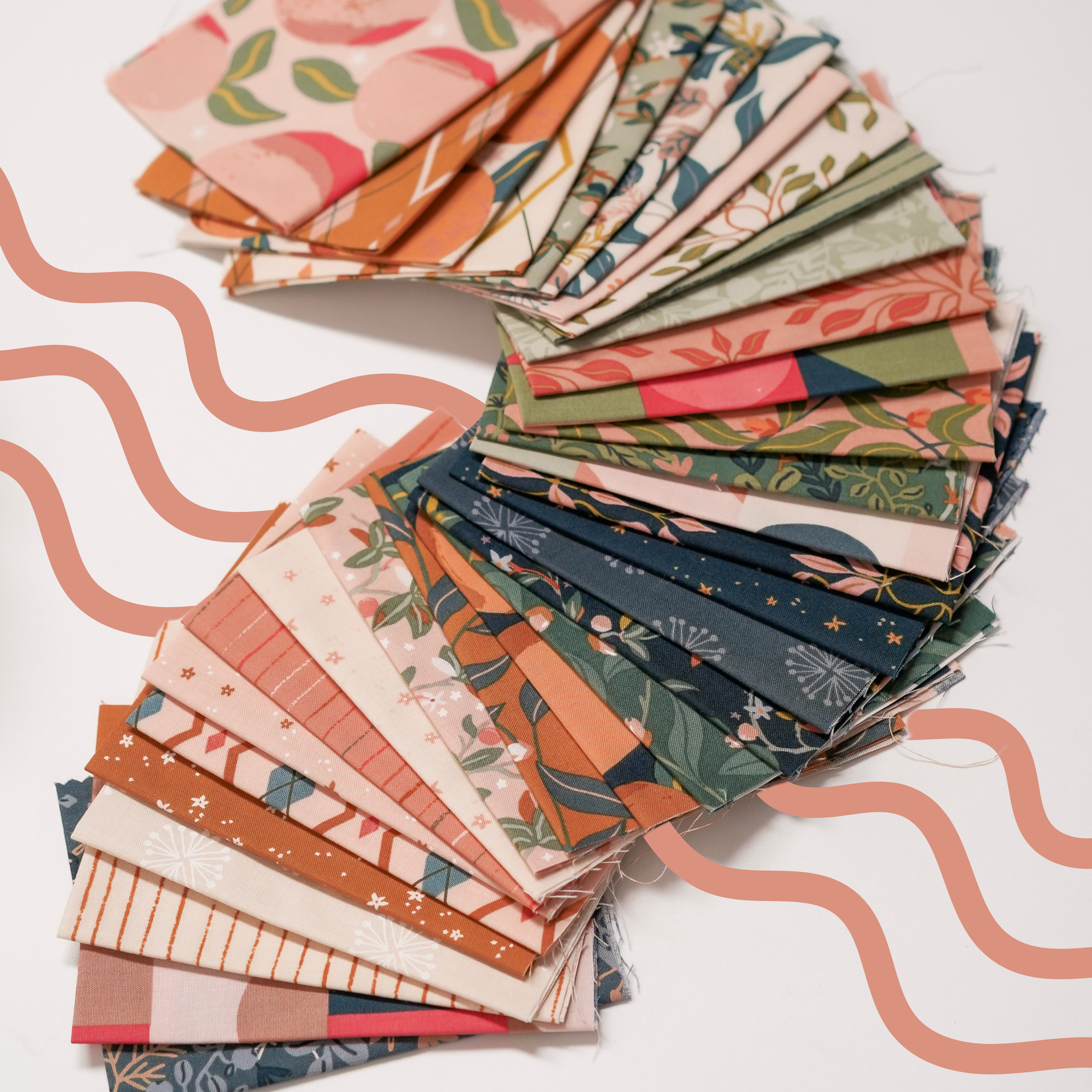 Peachy Peaches Eggshell - Quilt Fabric