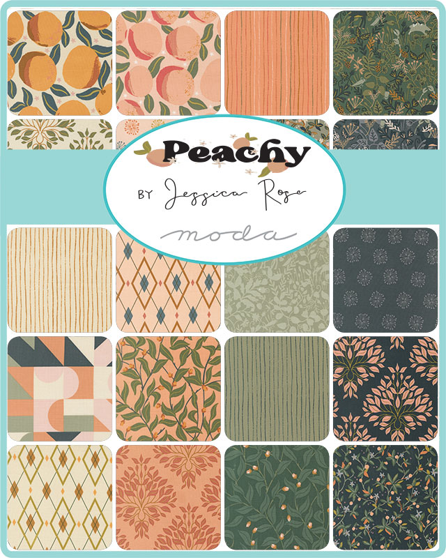 Peachy Peaches Eggshell - Quilt Fabric
