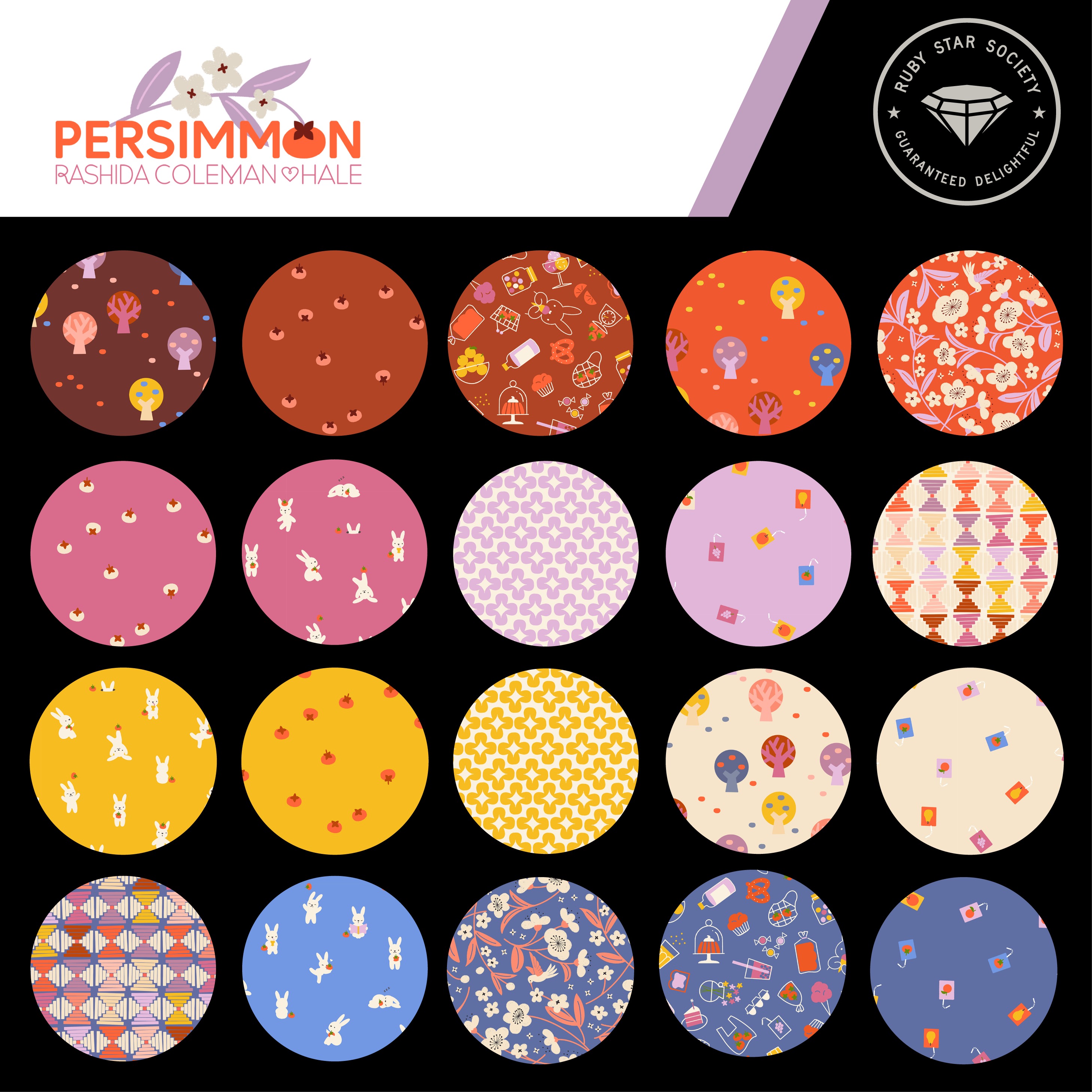 Persimmon Food Shell - Quilt Fabric
