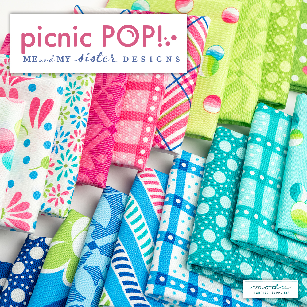 Picnic Pop Grassy Green - Wild Flowerberry - Quilt Fabric